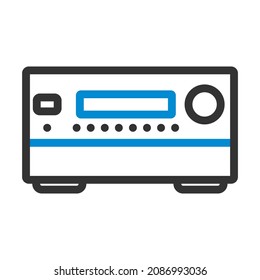 Home Theater Receiver Icon. Bold outline design with editable stroke width. Vector Illustration.