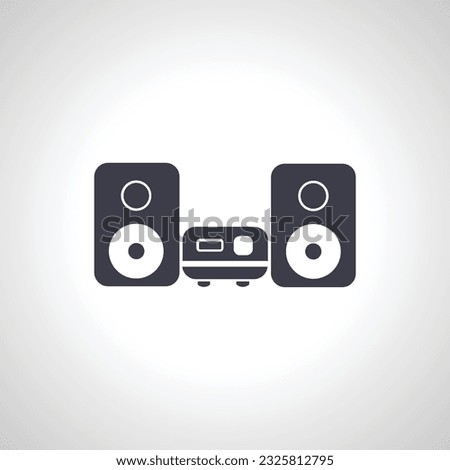 Home Theater speakers icon. stereo system icon.
