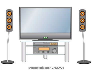 Home theater. Vector