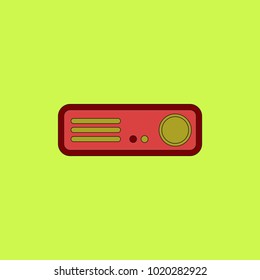 home Theater Vector illustration in flat style Home cinema