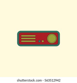 home Theater Vector illustration in flat style Home cinema