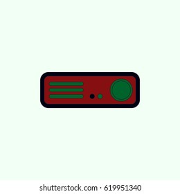 home Theater Vector illustration in flat style Home cinema