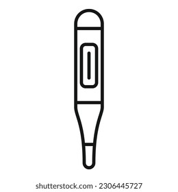 Home thermometer icon outline vector. Nasal check. Medical nurse