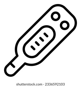 Home thermometer icon outline vector. Medicine person. Day patient