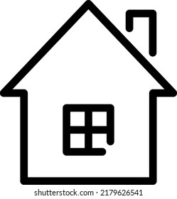 Home thin line icon isolated on white background.