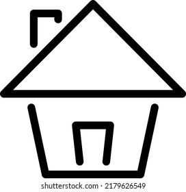 Home thin line icon isolated on white background.