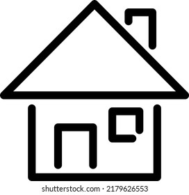 Home thin line icon isolated on white background.