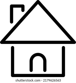 Home thin line icon isolated on white background.