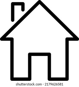 Home thin line icon isolated on white background.