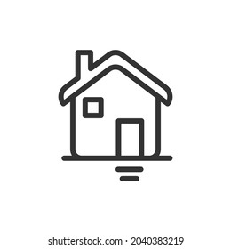 Home Thin Line Symbol. Symbol in trendigem Umriss-Stil. Premium Design für Web und Apps. Perfekt für die Benutzeroberfläche. 