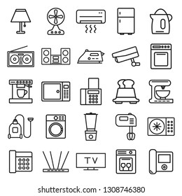 Set Household Appliances Icons Stock Vector (Royalty Free) 162190442