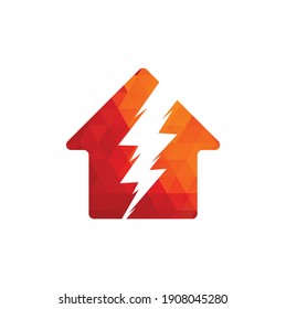 Home Donunder Logo Design. Design-Element des Power Energy-Logos von Haus.