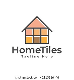 home tiles vector logo design