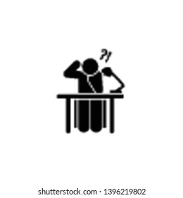 Home, tired, read, book icon. Element of education pictogram icon. Premium quality graphic design icon. Signs and symbols collection icon for websites, web design