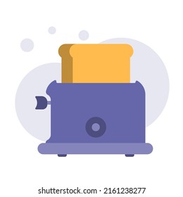 Home toaster vector icon for web design isolated on white background. Vector illustration.