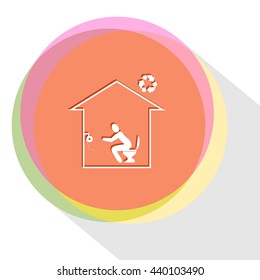 home toilet. Internet template. Vector icon.