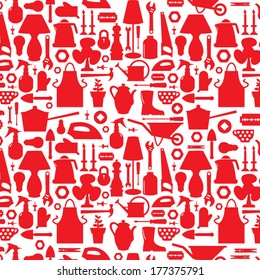 home tools collection background - vector silhouette