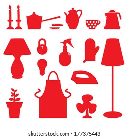 home tools collection - vector silhouette