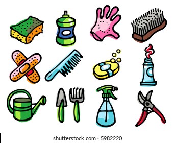 home tools illustrations - others of same series : http://www.shutterstock.com/lightboxes.mhtml?lightbox_id=499075