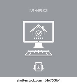 Home top rating - Vector icon for computer website or application