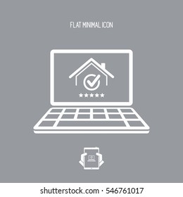 Home top rating - Vector icon for computer website or application