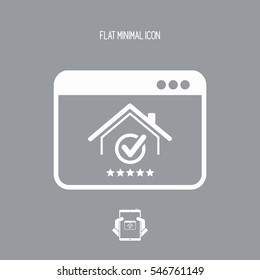 Home top rating - Vector icon for computer website or application