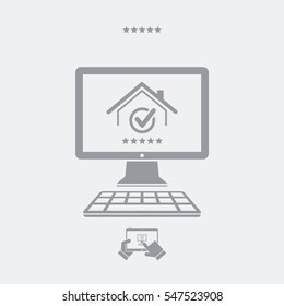Home top rating - Vector icon for computer website or application