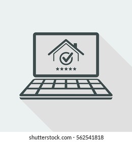 Home top rating - Vector icon for computer website or application