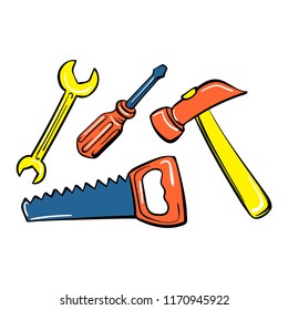 Home toy tool icon. Cartoon of home toy tool vector icon for web design isolated on white background