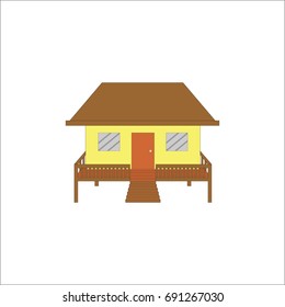 Home Traditional Building Vector illustration design in the Village