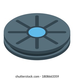 Home training balance circle icon. Isometric of home training balance circle vector icon for web design isolated on white background