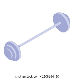 Home training barbell icon. Isometric of home training barbell vector icon for web design isolated on white background