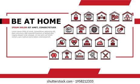 Home Training Course Landing Web Page Header Banner Template Vector. Cooking And Painting, Finance And Business Education Online Home Training Illustration