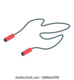 Home training jump rope icon. Isometric of home training jump rope vector icon for web design isolated on white background