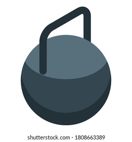 Home training kettlebell icon. Isometric of home training kettlebell vector icon for web design isolated on white background