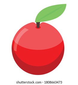 Home training red apple icon. Isometric of home training red apple vector icon for web design isolated on white background