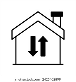 Home Transfer icon vector stock illustration