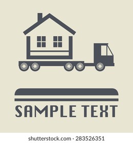 Home transportation icon or sign, vector illustration