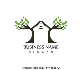 Similar Images, Stock Photos & Vectors of Tree house logo design. Eco