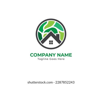 Home Tree Logo Concept sign icon symbol Element Design. Leaves, Realtor, Real Estate, House, Mortgage, Green house Logotype. Vector illustration template