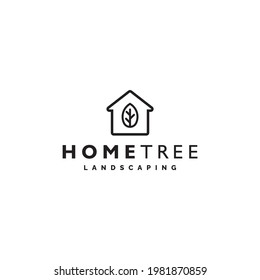 Home Tree Logo Design Concept