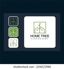 home tree logo design template