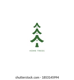 Home Tree logo icon sign design concept. Abstract tree with windows vector illustration