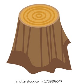 Home tree stump icon. Isometric of home tree stump vector icon for web design isolated on white background