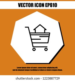 Home trolley icon vector