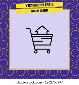 Home trolley icon vector