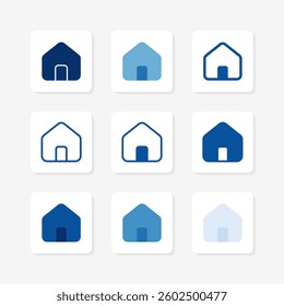 home UI isolated icons set