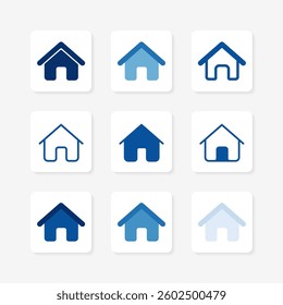 home UI isolated icons set