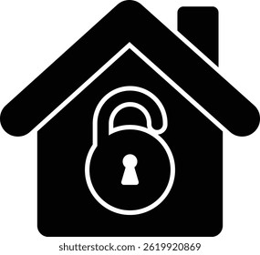 Inicio Desbloquear Icono de Vector negro
