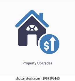 Home Upgrade Or Update Icon Concept 